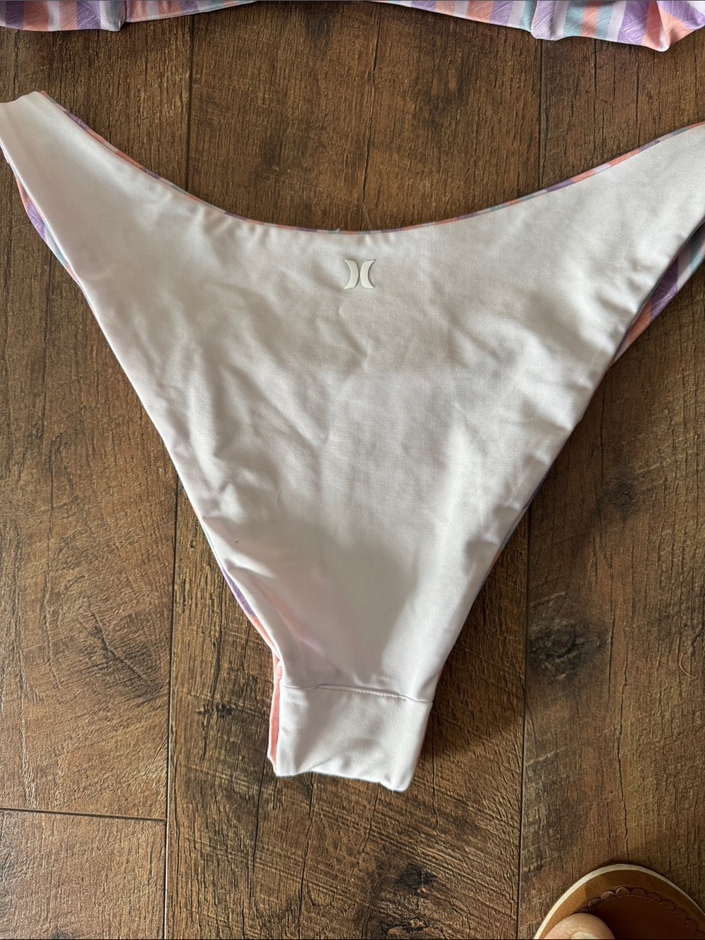 Hurley Pastel Striped Bikini - Peach, Lavender, Mint, White - Picture 3 of 7